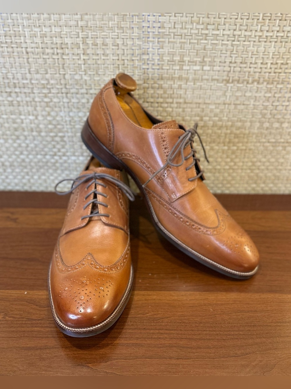 Cole Haan Benton Wingtip Oxford British Tan Leather 13 M